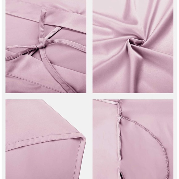 NWT kimono silky robe in dusty rose - Picture 6 of 6